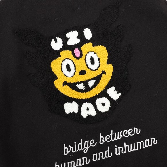 Little Monster Embroidered Baseball Jacket Black Human Made - Picture 6 of 8